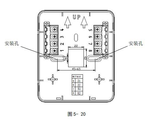  GST-LD-8318緊急啟/停按鈕端子示意圖